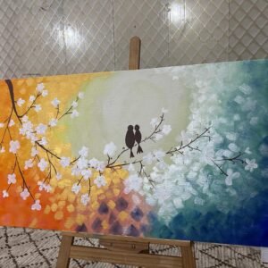 Floral Birds Landscape